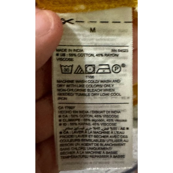 Old Navy Sleeveless Button-Front Cocoon Top yellow polka dots size medium - Picture 7 of 10